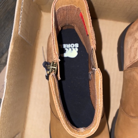 Sorel emilie II ZIP Taffy leather brown tan luggage waterproof boots 9 - Picture 4 of 6